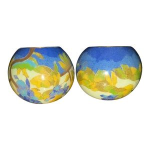 2 Bill Yee Candle Holders Cloisonné